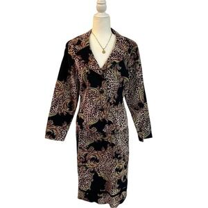 Vintage Gotcha Covered Baroque Animal Print Skirt Suit Set Made USA Size 12 14